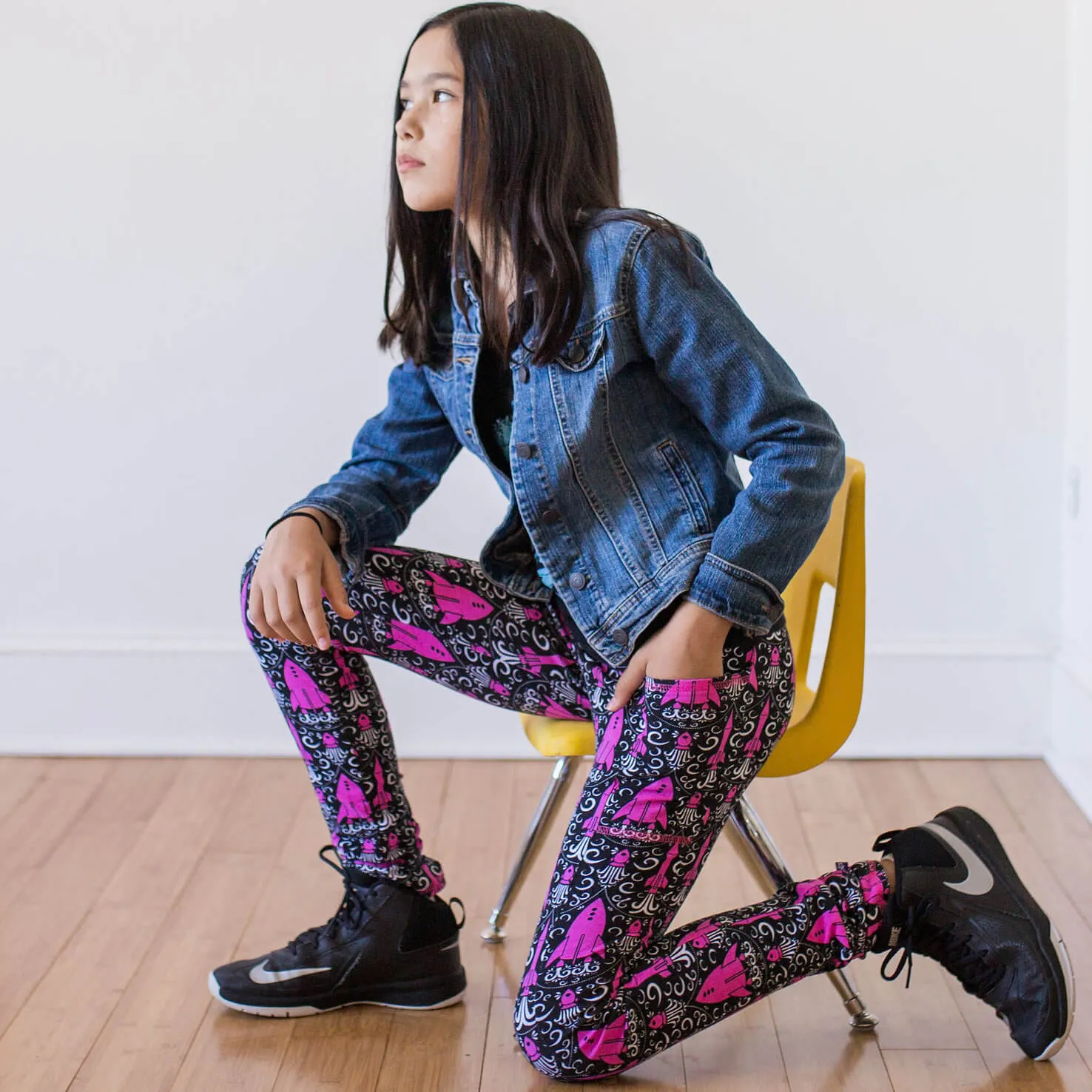 “Fleur-de-Liftoff” Rockets Leggings with Pockets