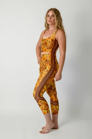 Flower Power Printed Yoga Crops