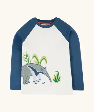 Frugi Alfie Raglan Top - Navy Blue/Anteater