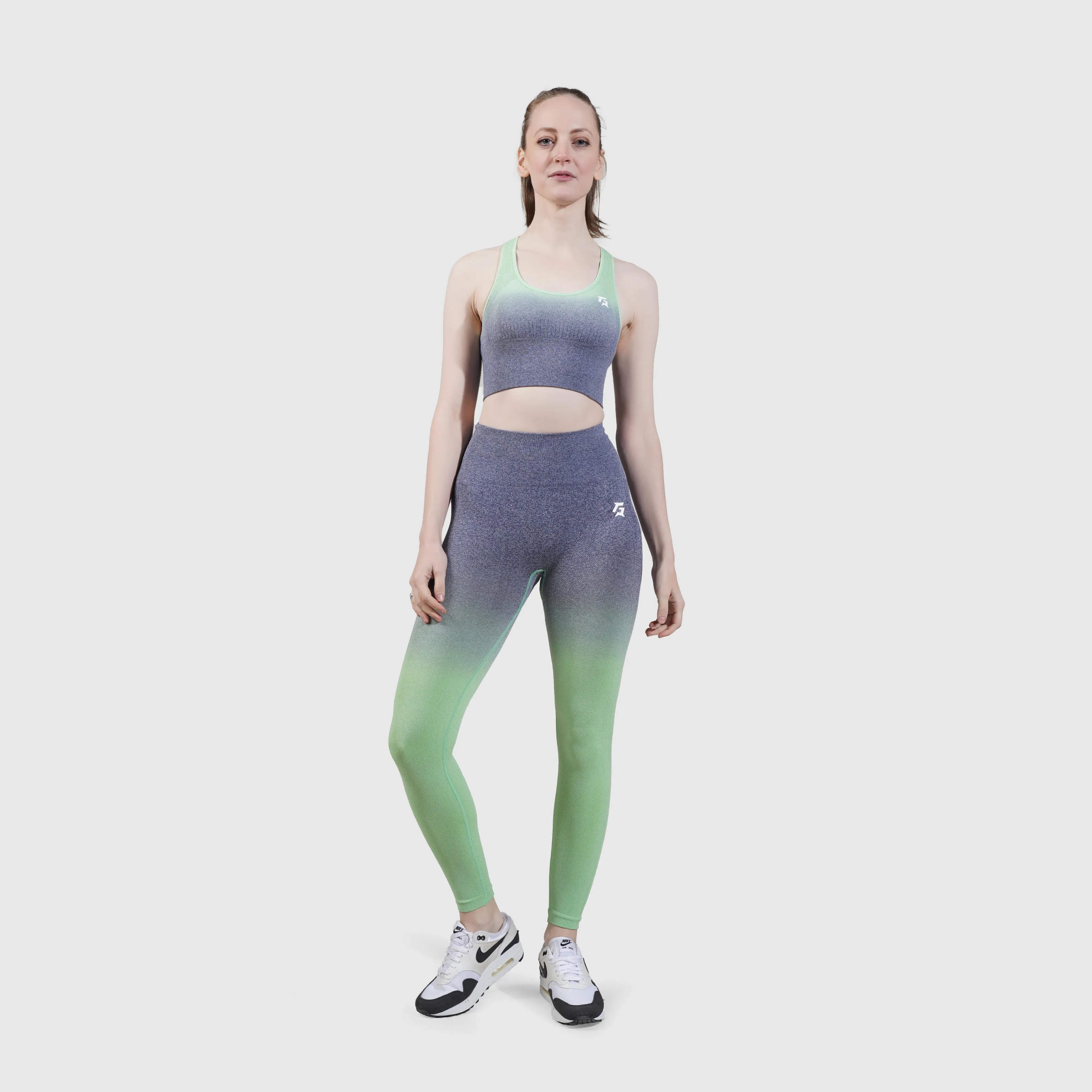 Gradient Seamless Leggings (Green)