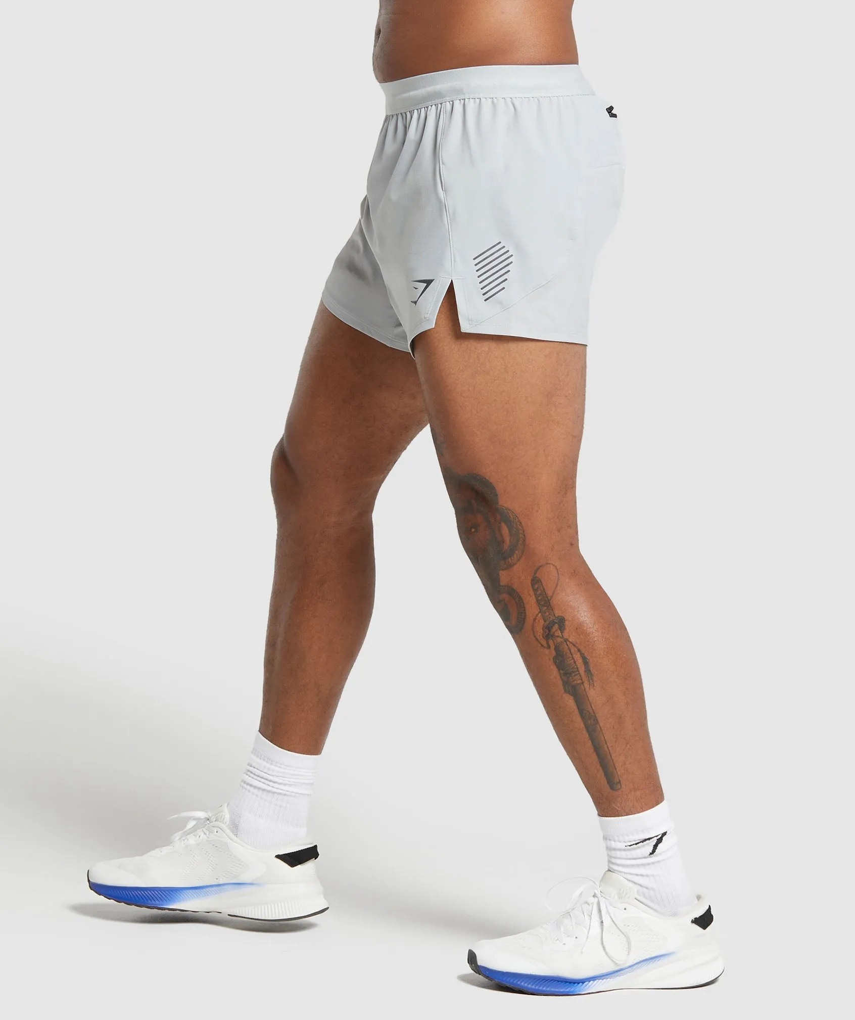 Gymshark Apex Run 5" Shorts - Light Grey