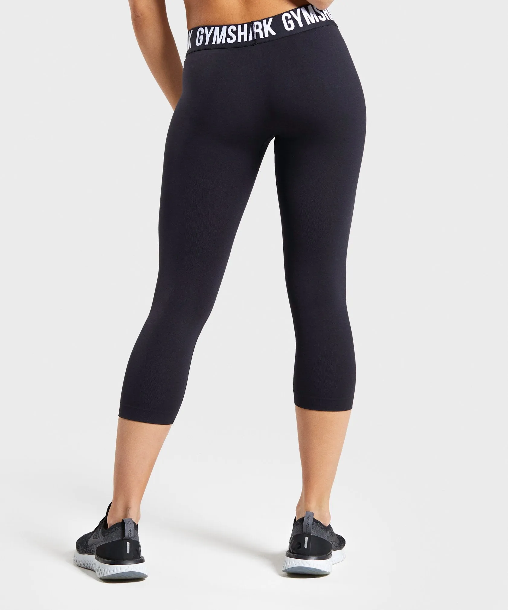 Gymshark Fit Cropped Leggings - Black/White