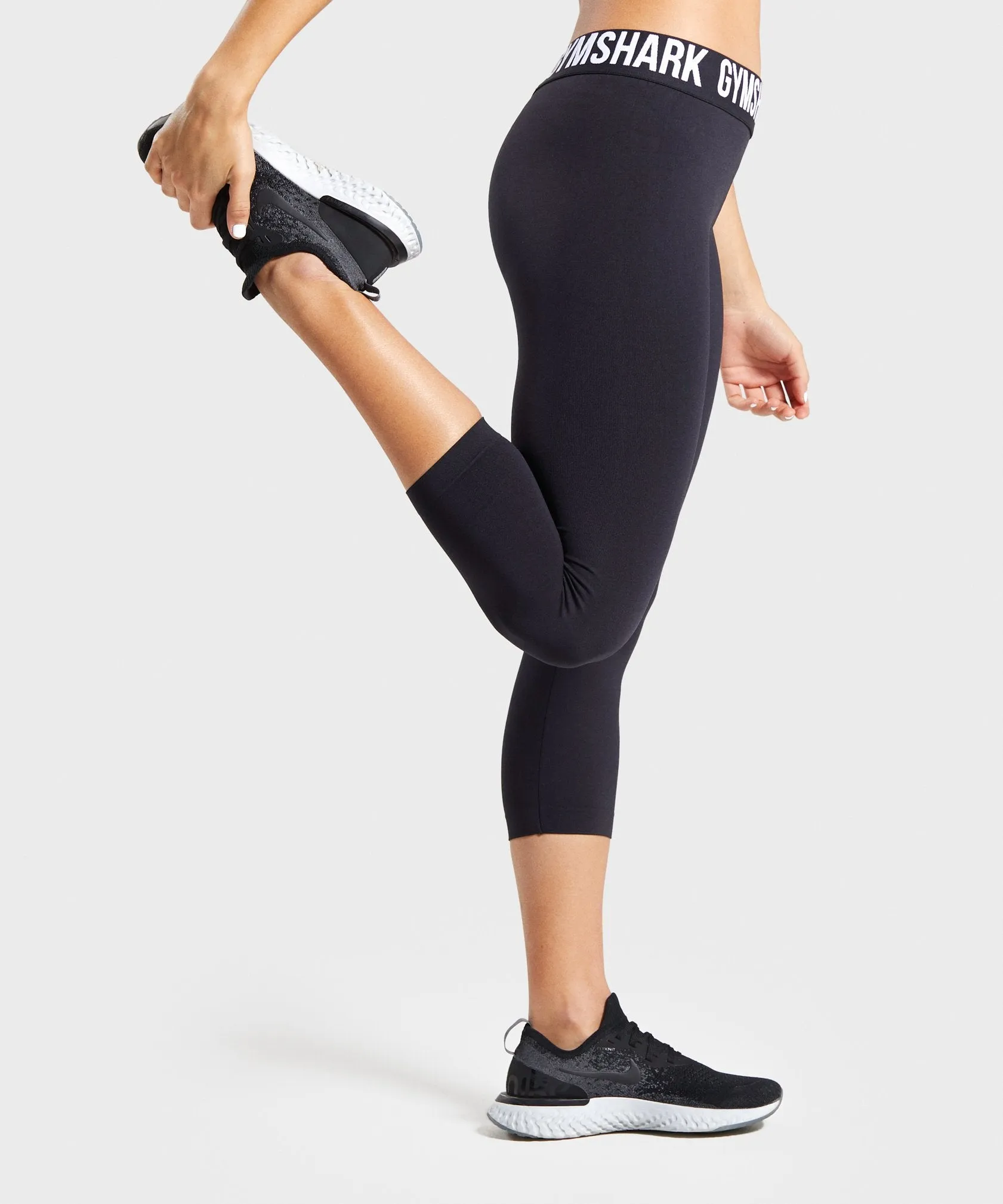 Gymshark Fit Cropped Leggings - Black/White