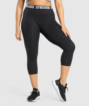 Gymshark Fit Seamless Cropped Leggings - Black