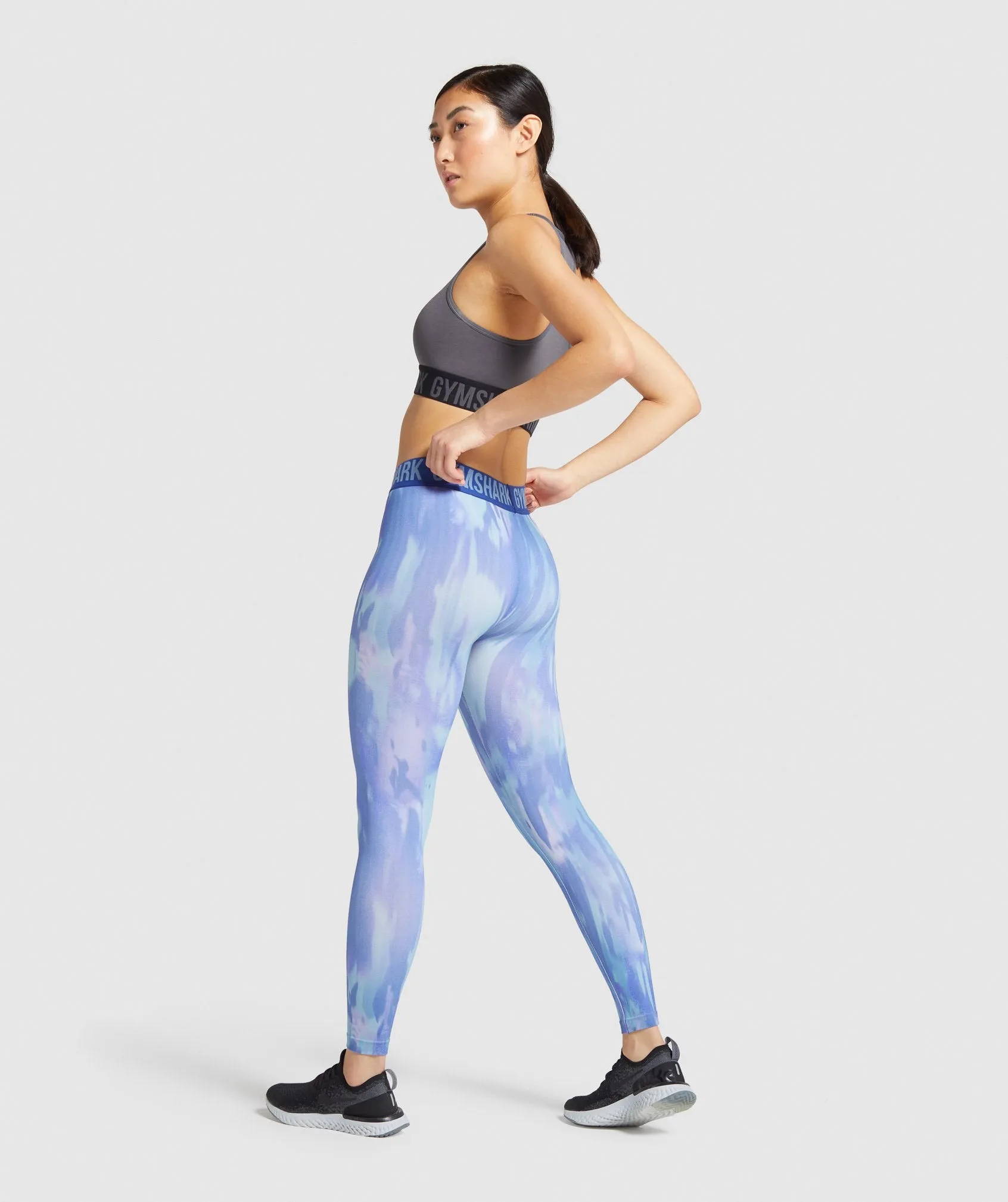 Gymshark Fit Seamless Printed Leggings - Blue