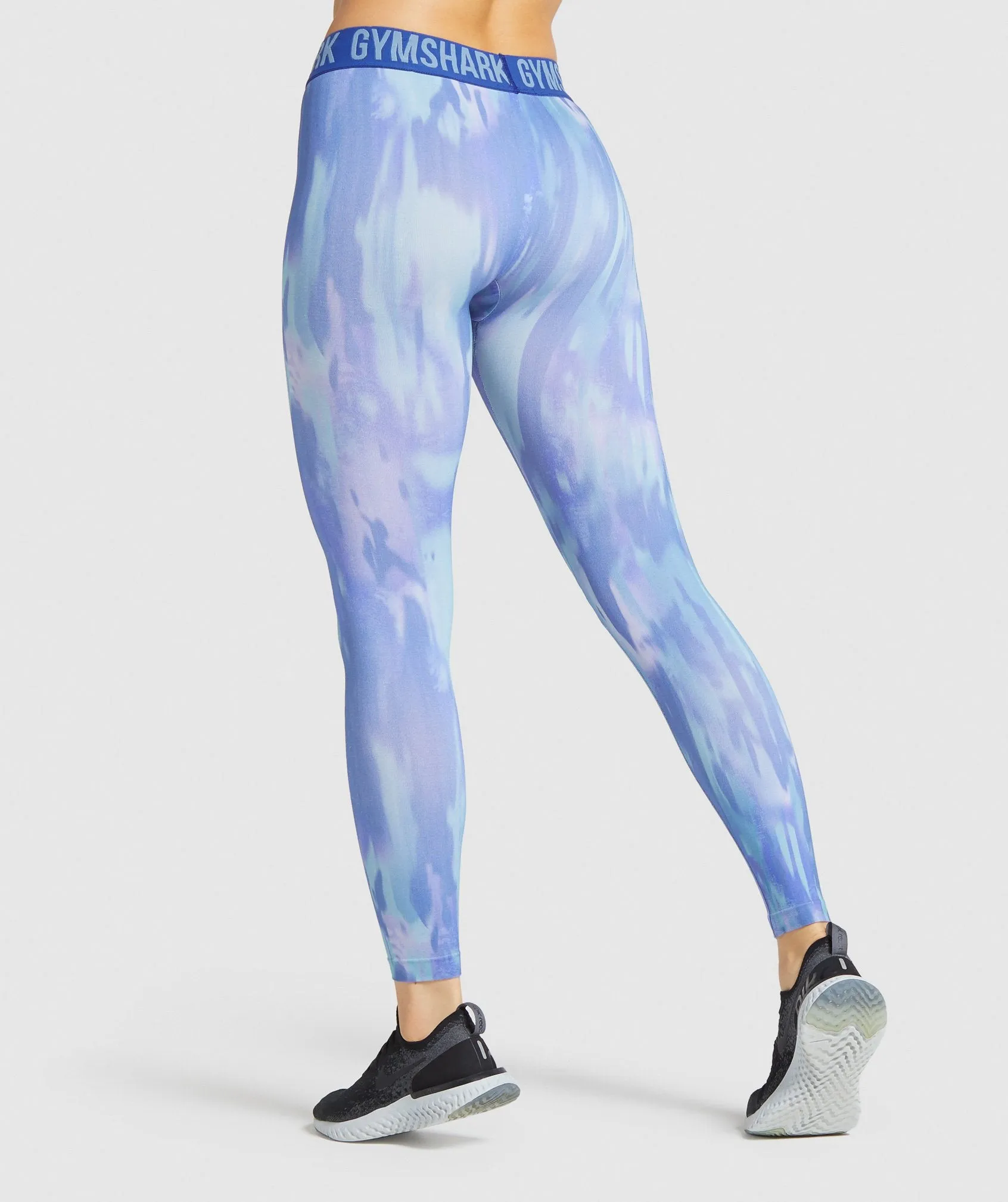 Gymshark Fit Seamless Printed Leggings - Blue