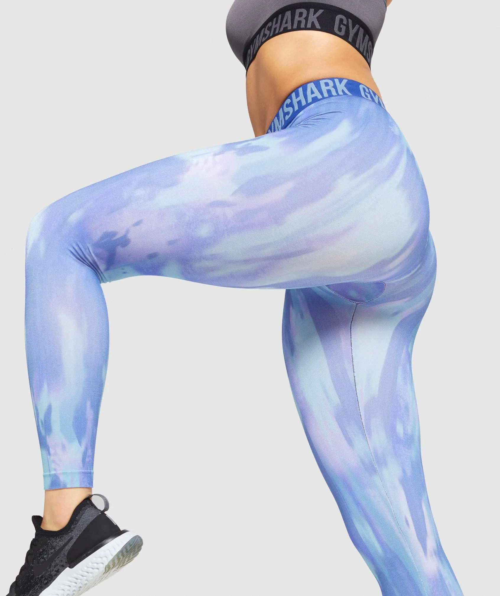 Gymshark Fit Seamless Printed Leggings - Blue