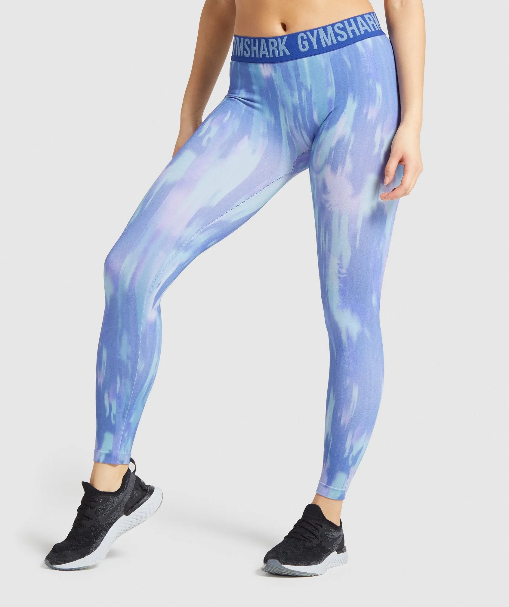 Gymshark Fit Seamless Printed Leggings - Blue