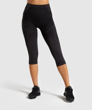 Gymshark Geo Seamless Cropped Leggings - Black