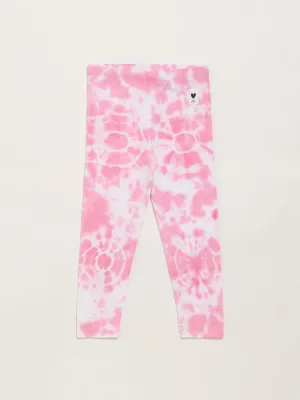 HOP Kids Pink & White Giraffe Print Leggings