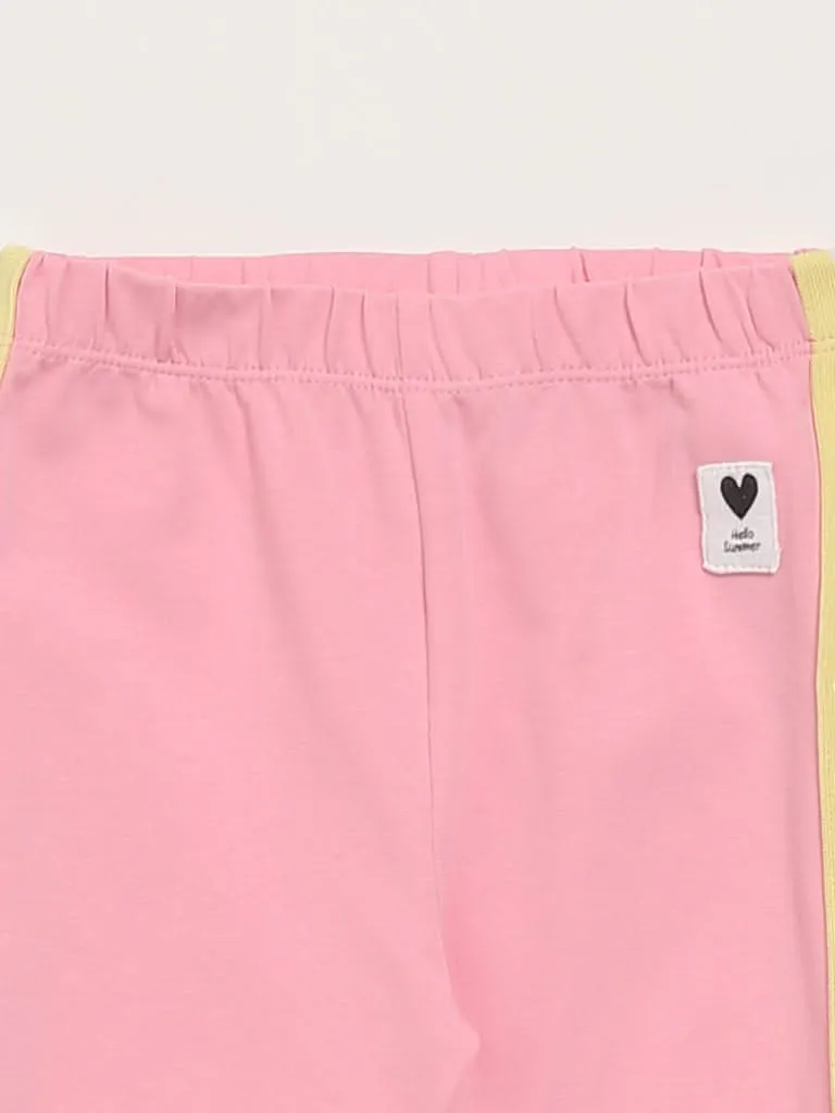 HOP Kids Pink Cotton Leggings