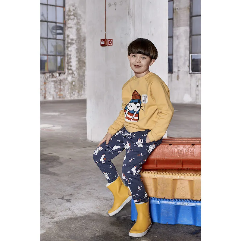 Kukukid Pocket Pants Navy Blue Polar Bear