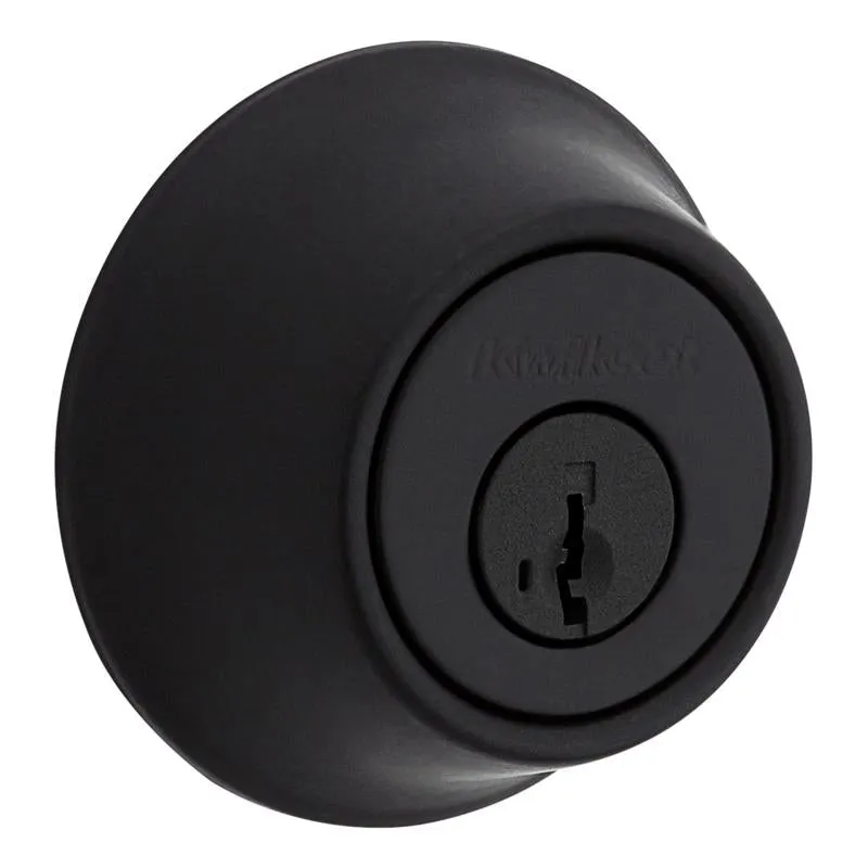 Kwikset Matte Black SmartKey Deadbolt 2-3/4 in.