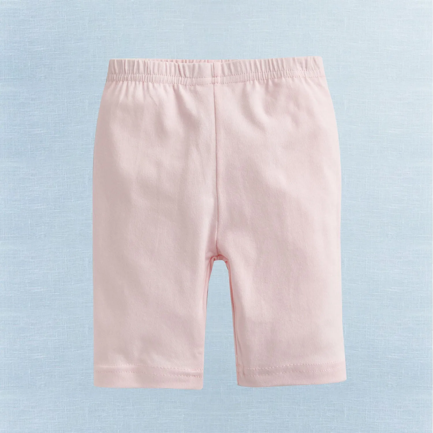 Light Pink Cotton Knee Leggings