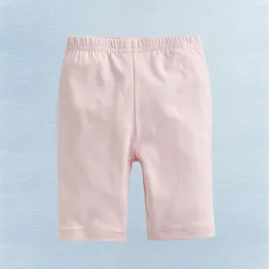 Light Pink Cotton Knee Leggings