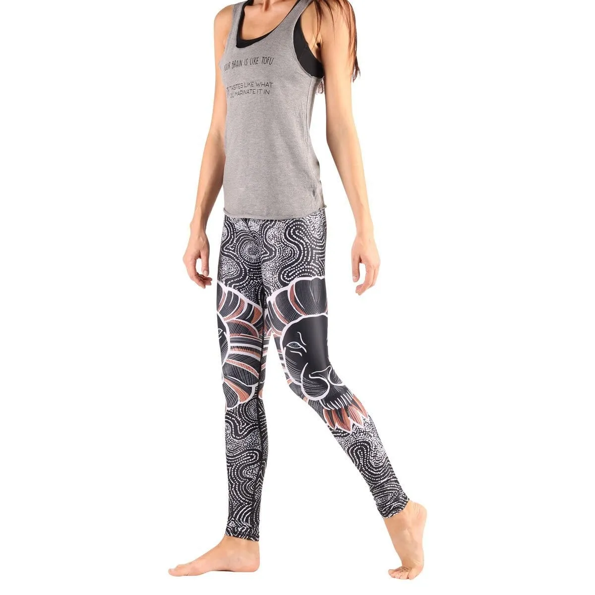 Lions Don't Sheep Printed Yoga Leggings