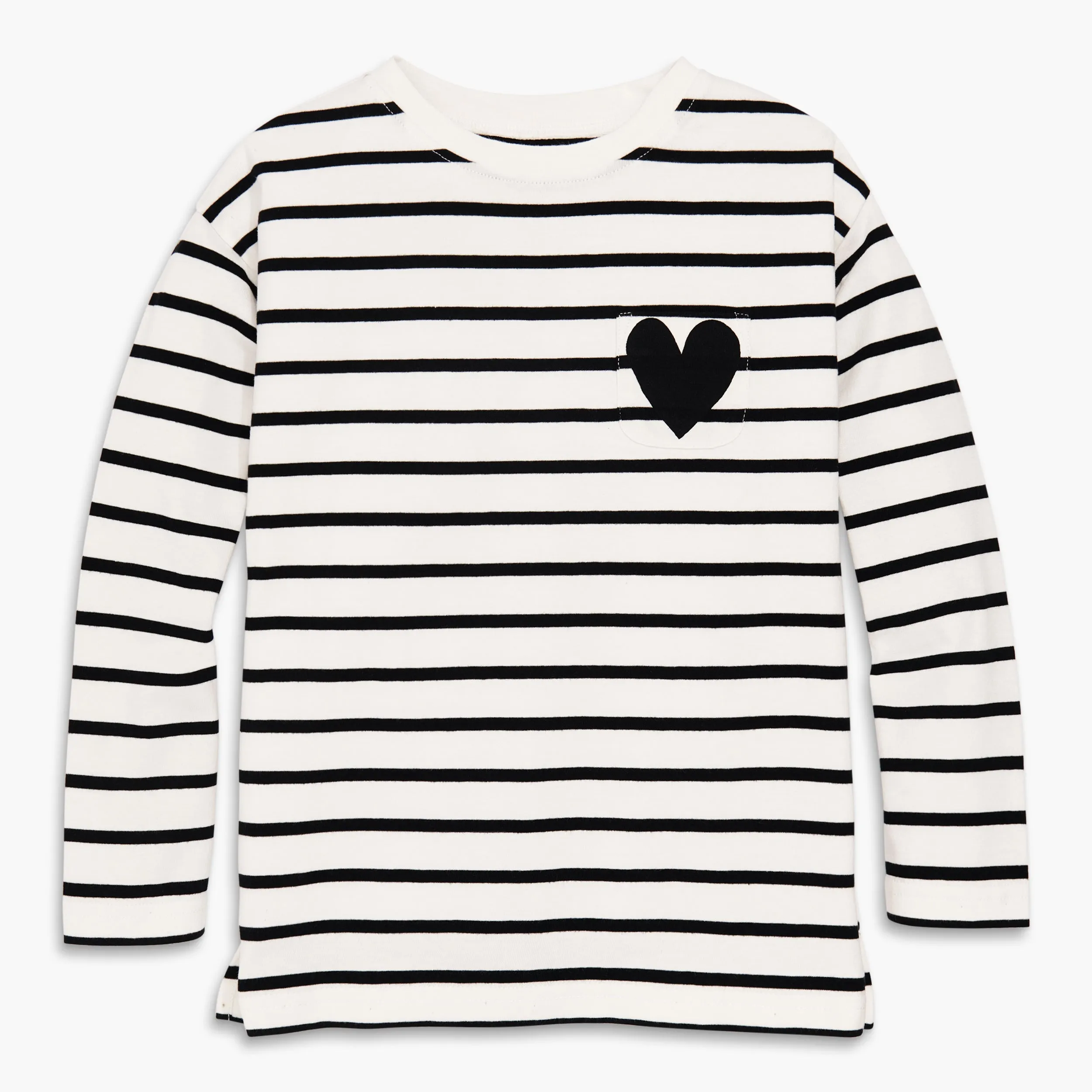 Long sleeve legging tee in heart stripe