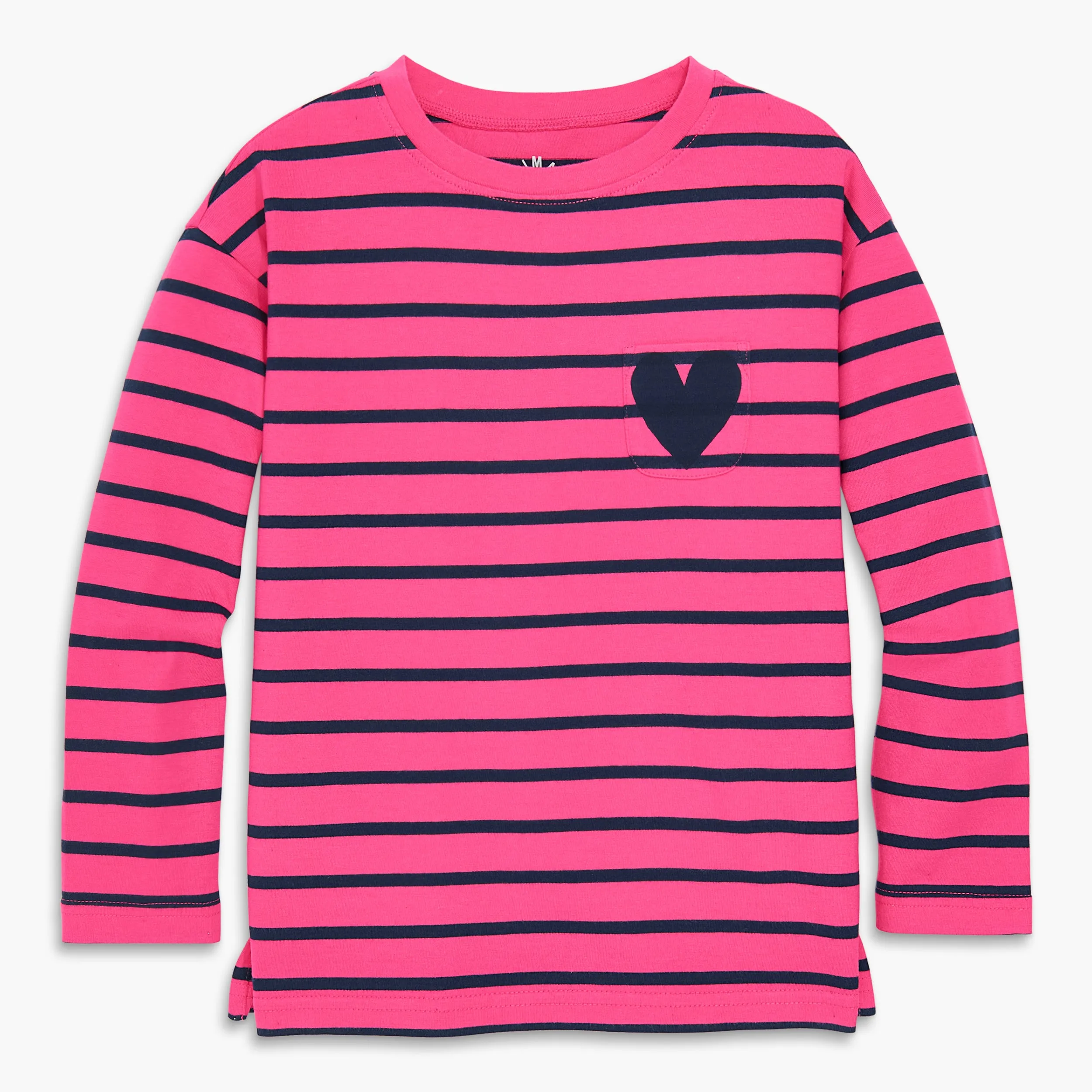 Long sleeve legging tee in heart stripe