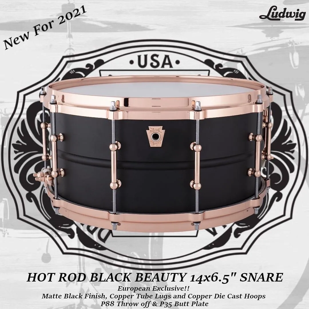 Ludwig Black Beauty Hot Rod Snare | 14 x 6.5"