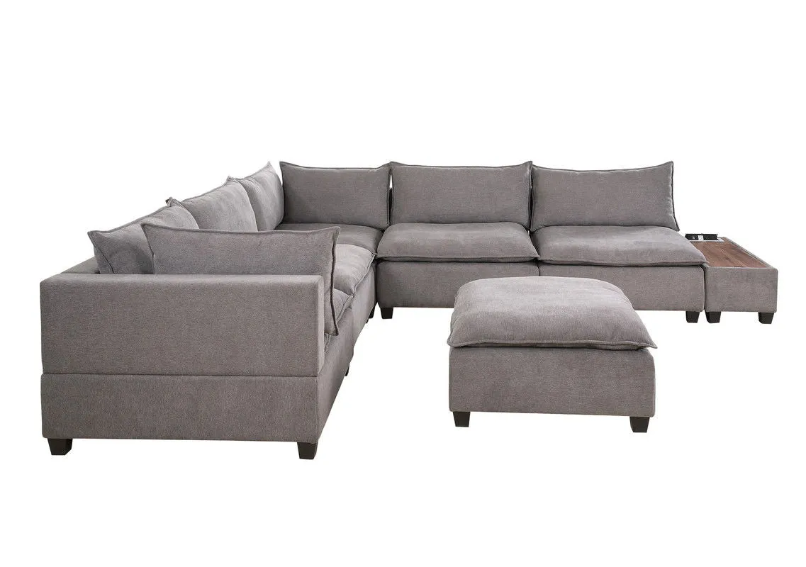 Madison - Modular Sectional Sofa Chaise With USB Storage Console Table