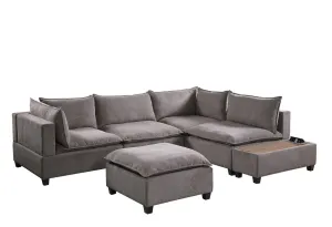 Madison - Modular Sectional Sofa Chaise With USB Storage Console Table