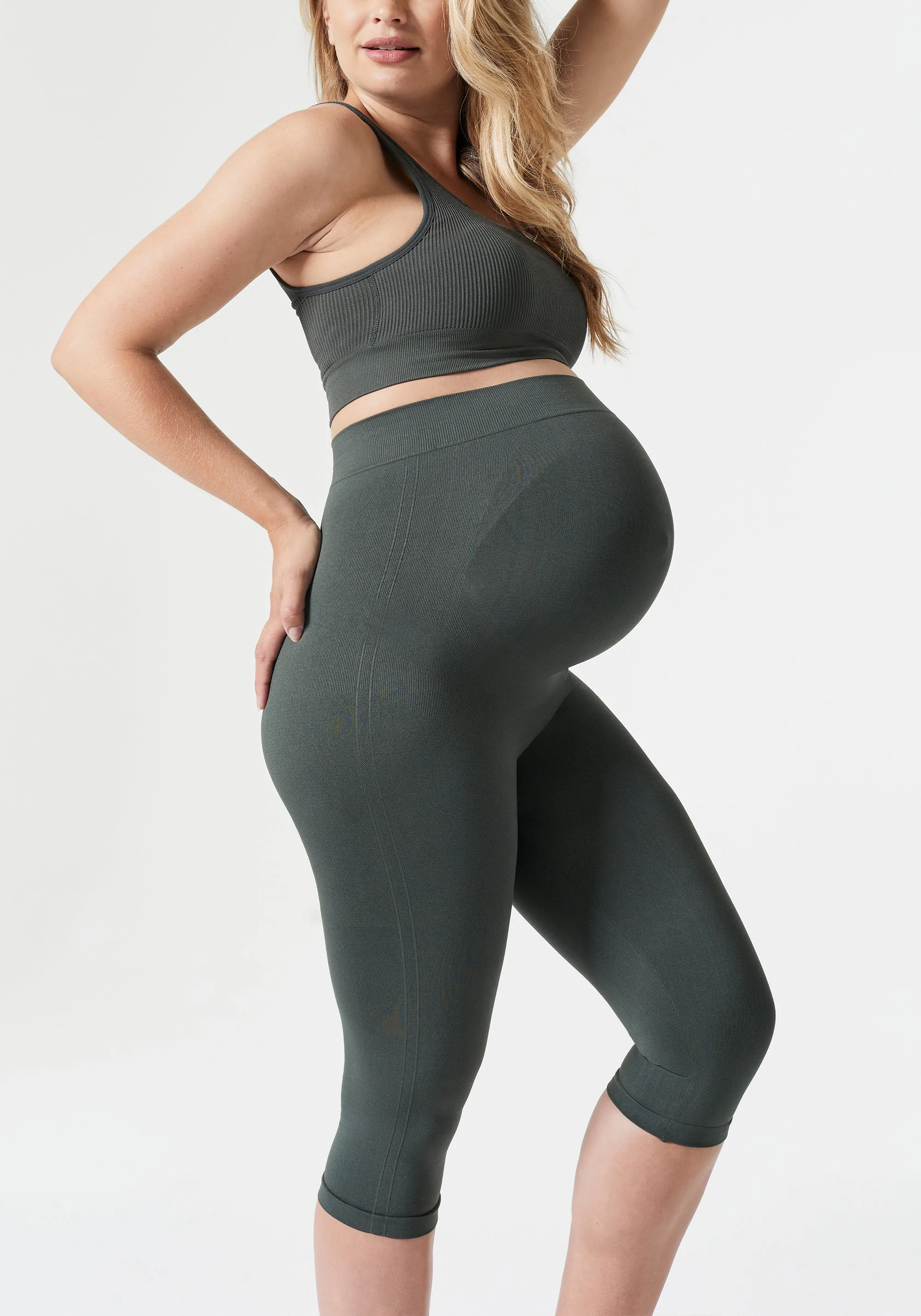 Maternity Belly Support Capri Leggings