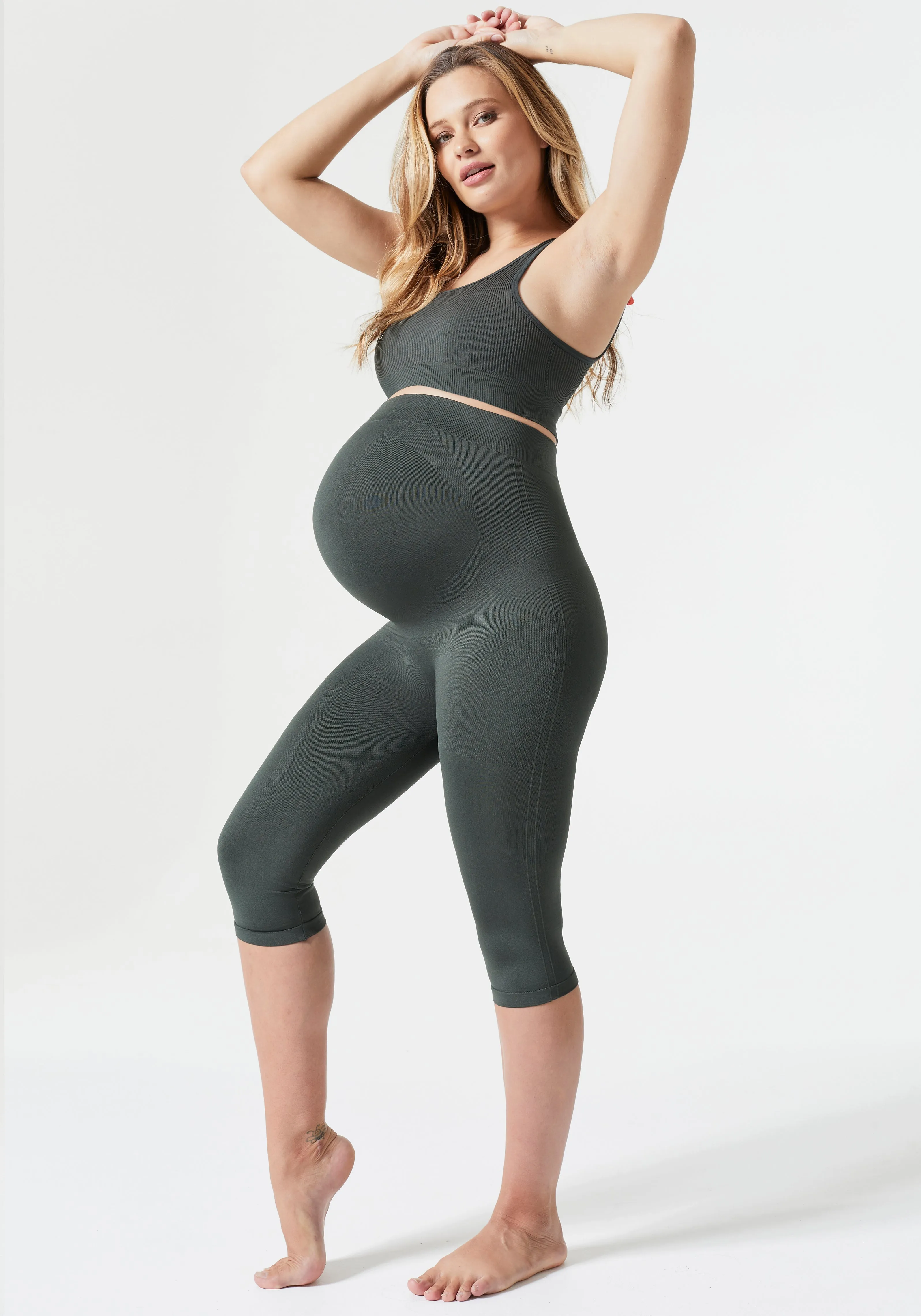 Maternity Belly Support Capri Leggings