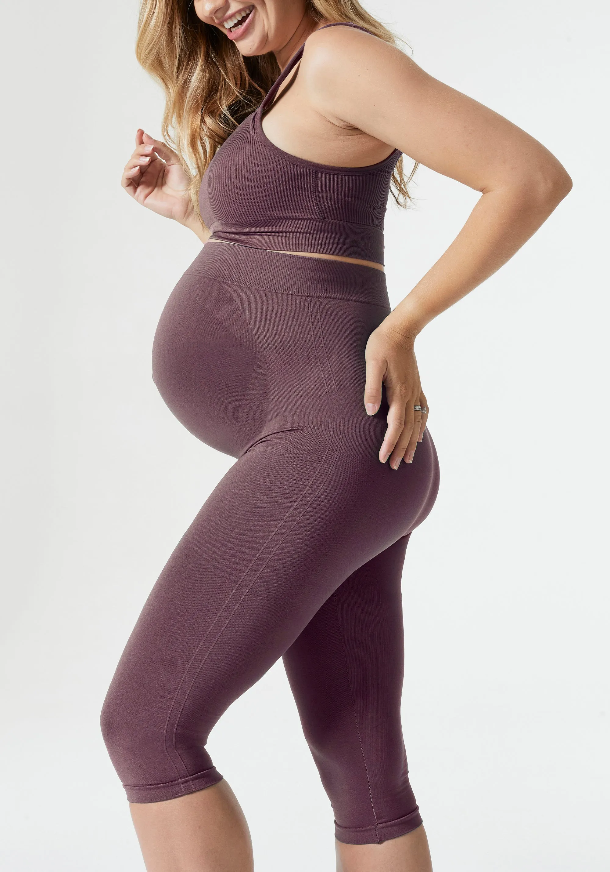 Maternity Belly Support Capri Leggings