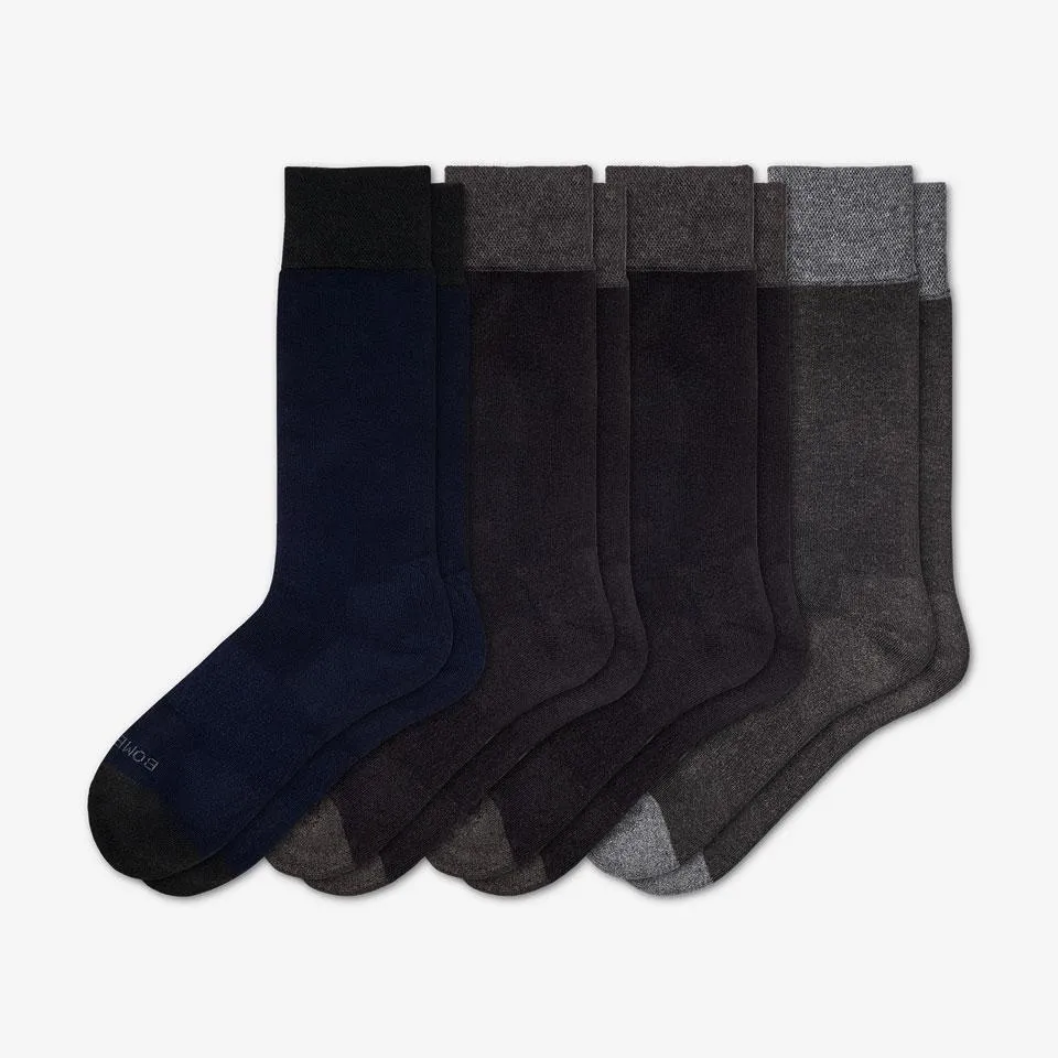 Men's Dress Over the Calf Solid Sock 4-Pack