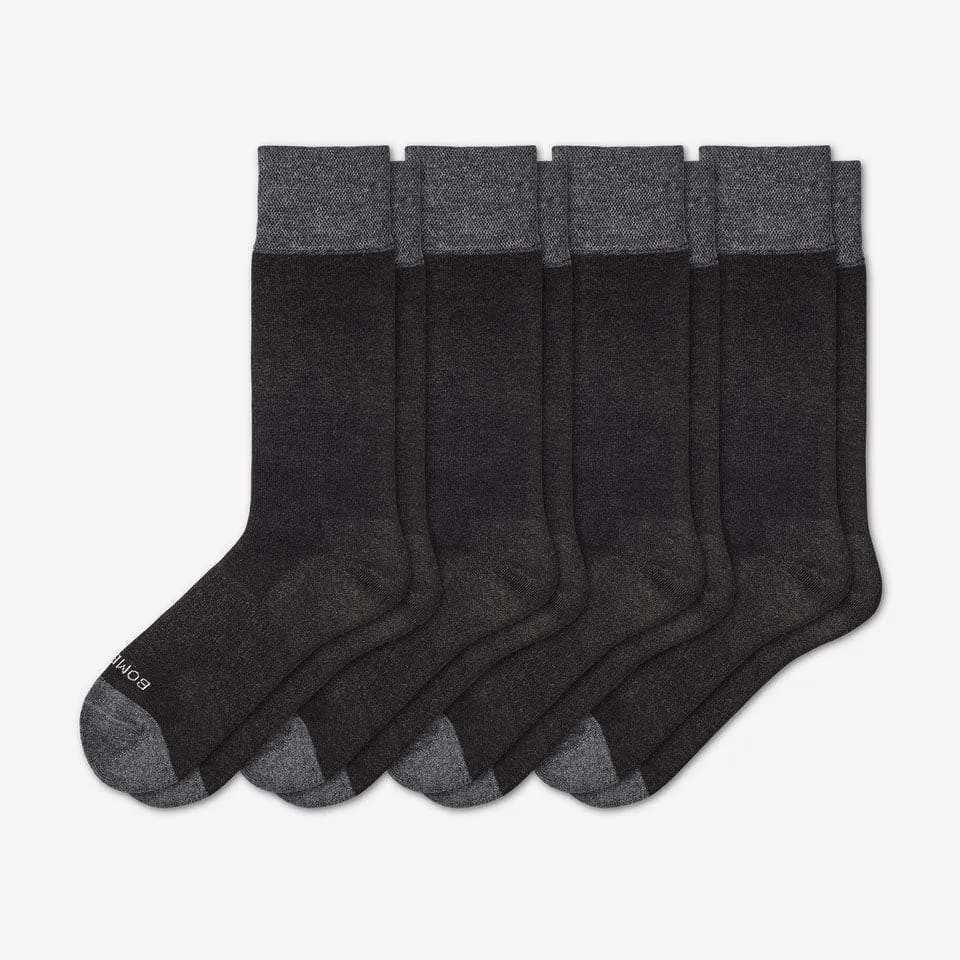 Men's Dress Over the Calf Solid Sock 4-Pack