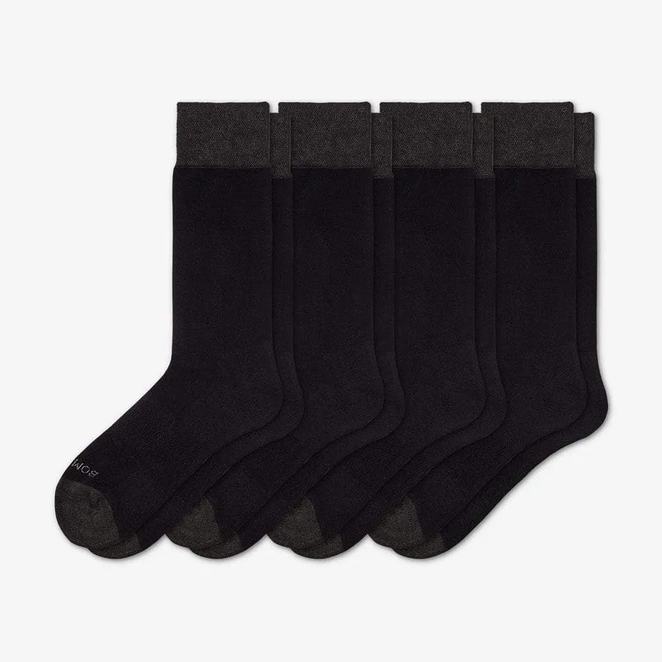 Men's Dress Over the Calf Solid Sock 4-Pack