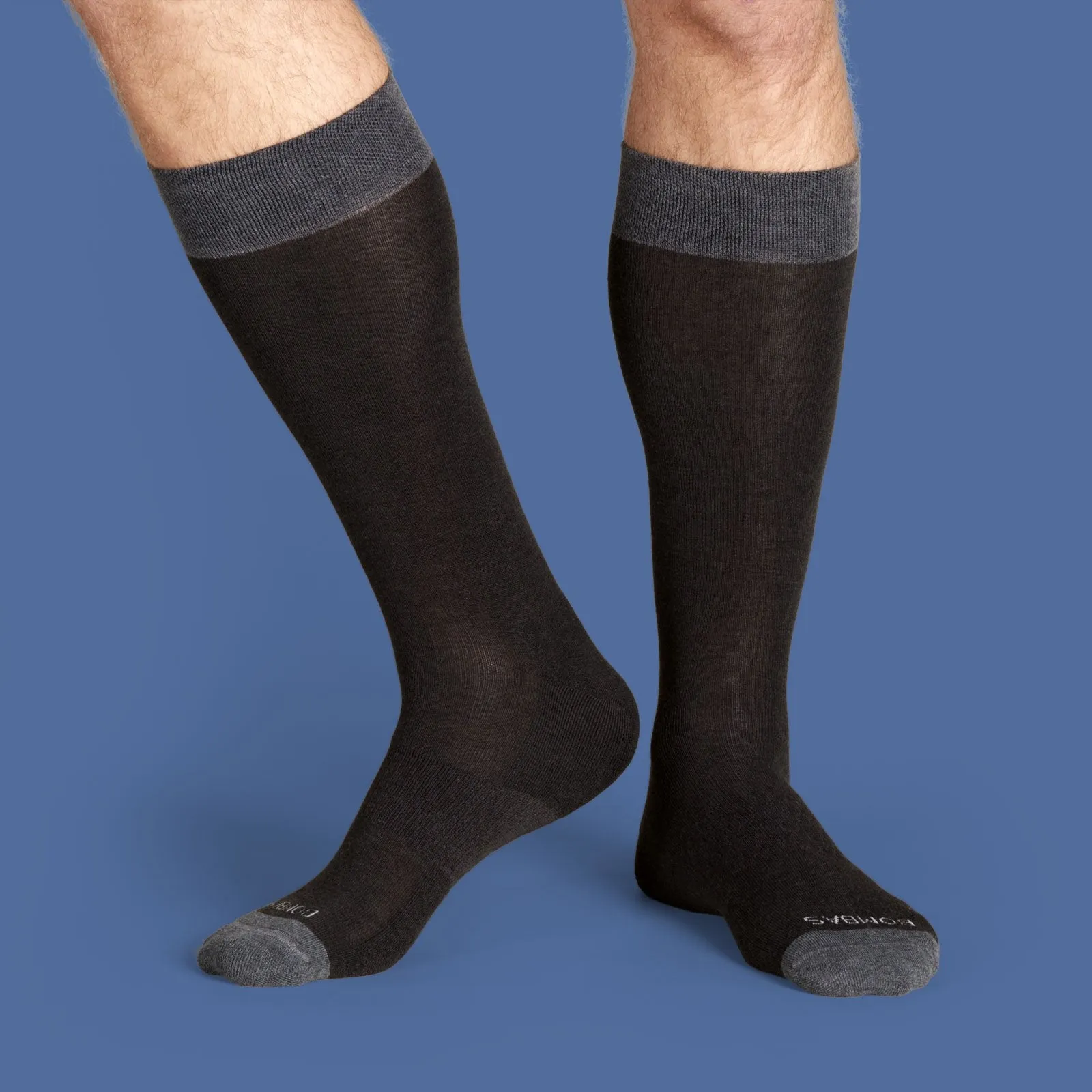 Men's Dress Over the Calf Solid Sock 4-Pack