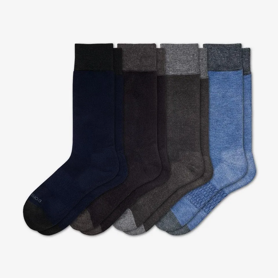 Men's Dress Over the Calf Solid Sock 4-Pack