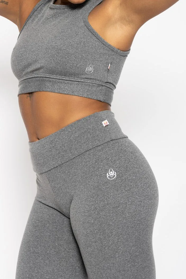 Mid-Rise Legging, Mixed Gray Supplex