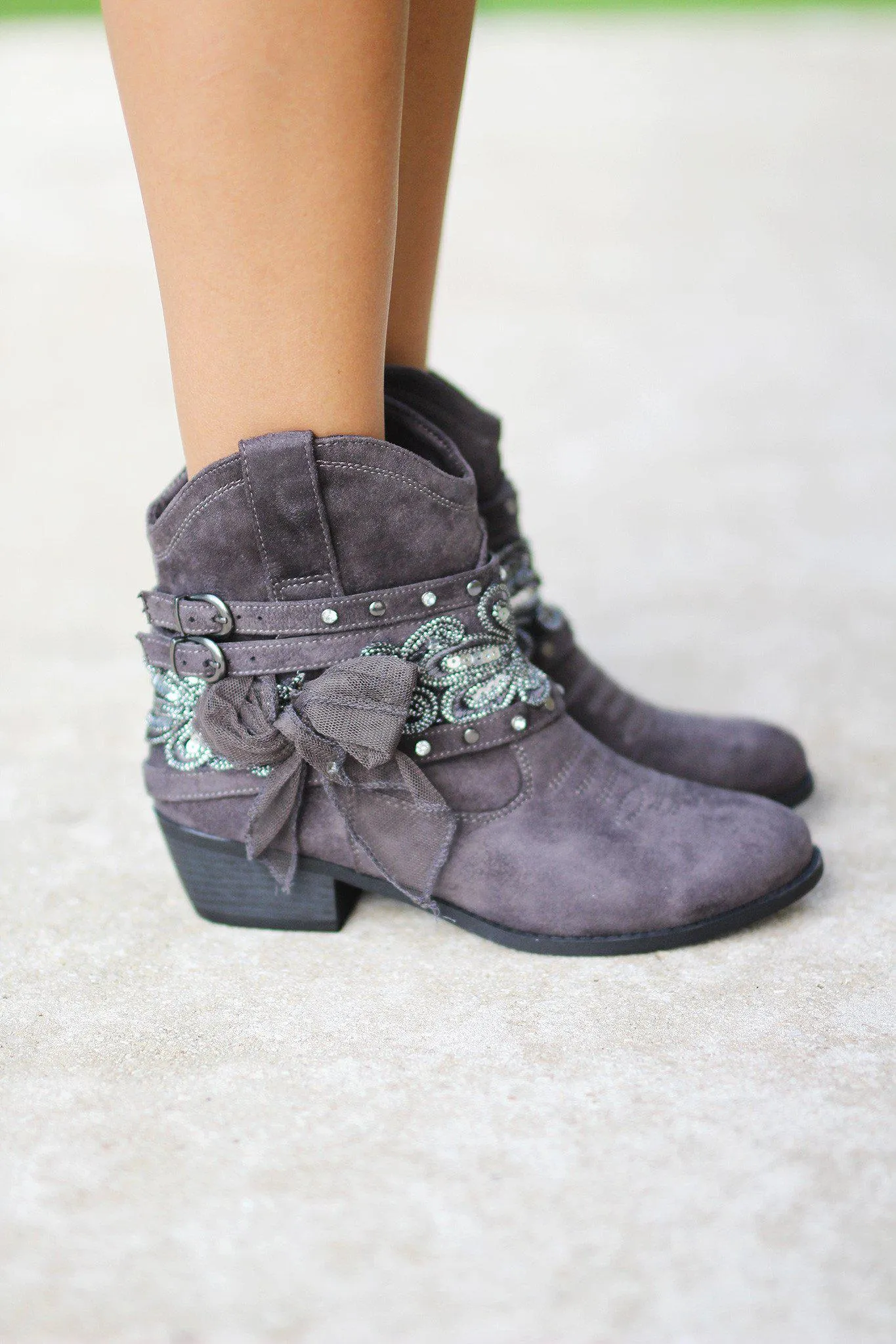 Midas Gray Booties