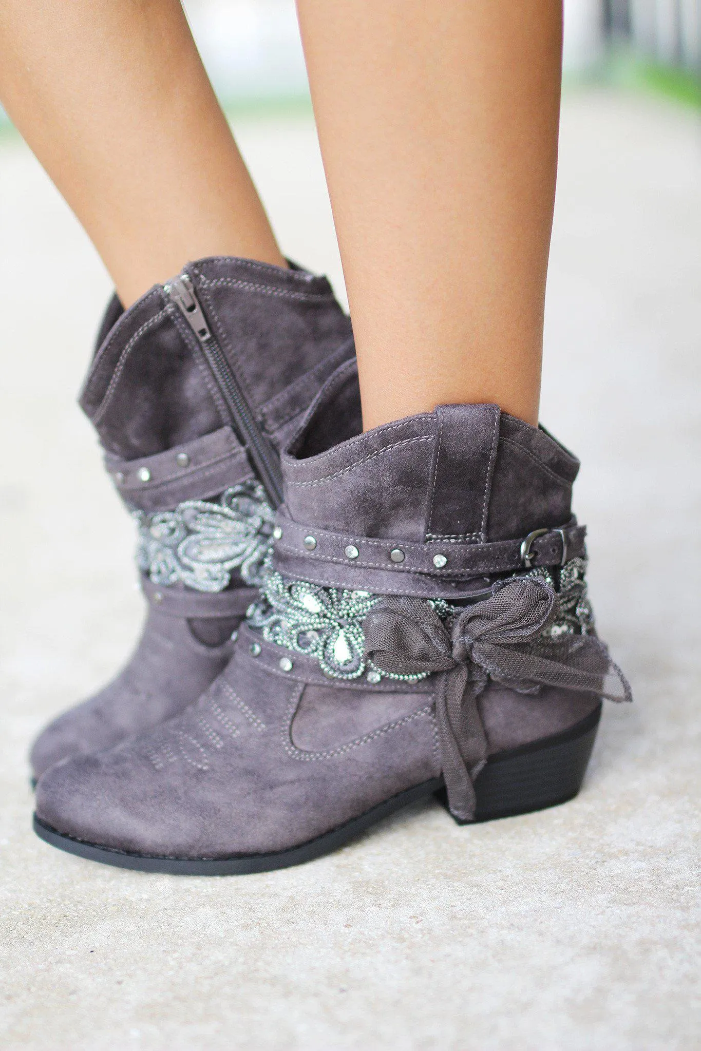 Midas Gray Booties