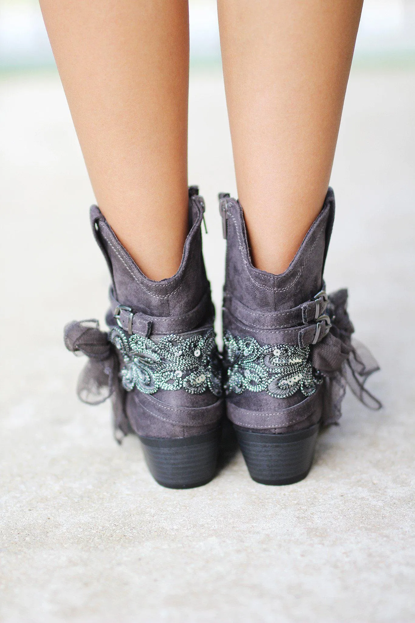 Midas Gray Booties