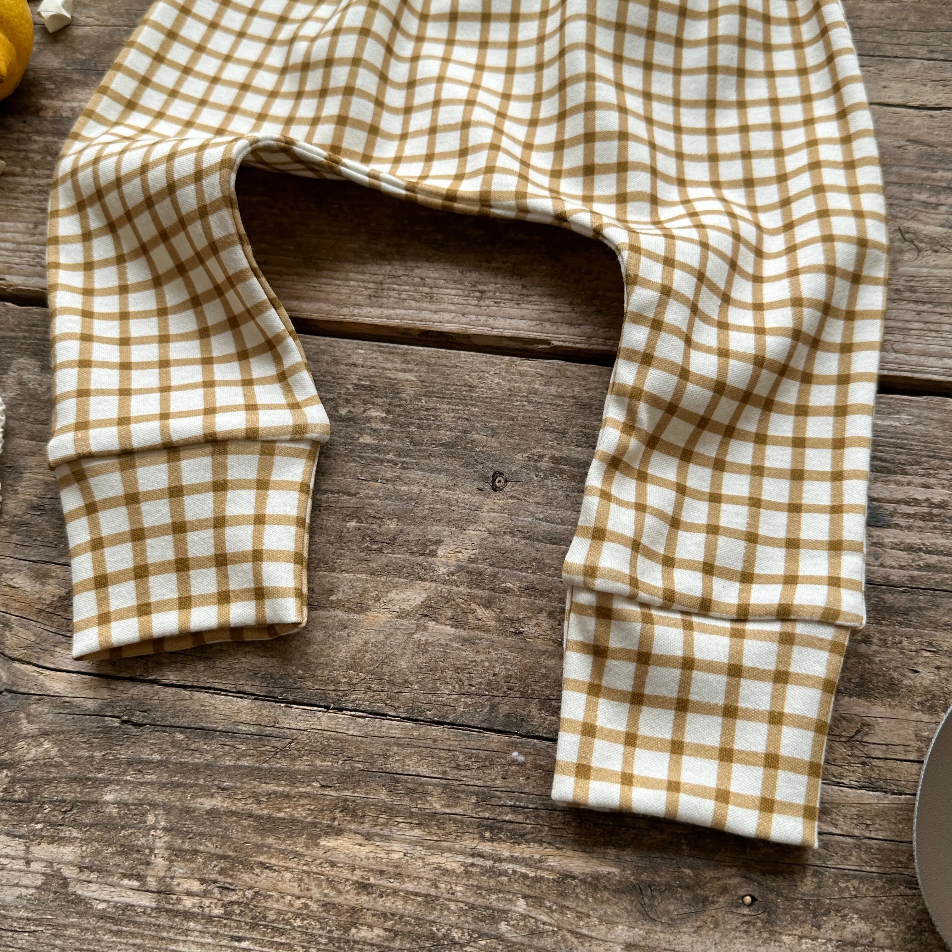 Mustard Gingham Harem Leggings