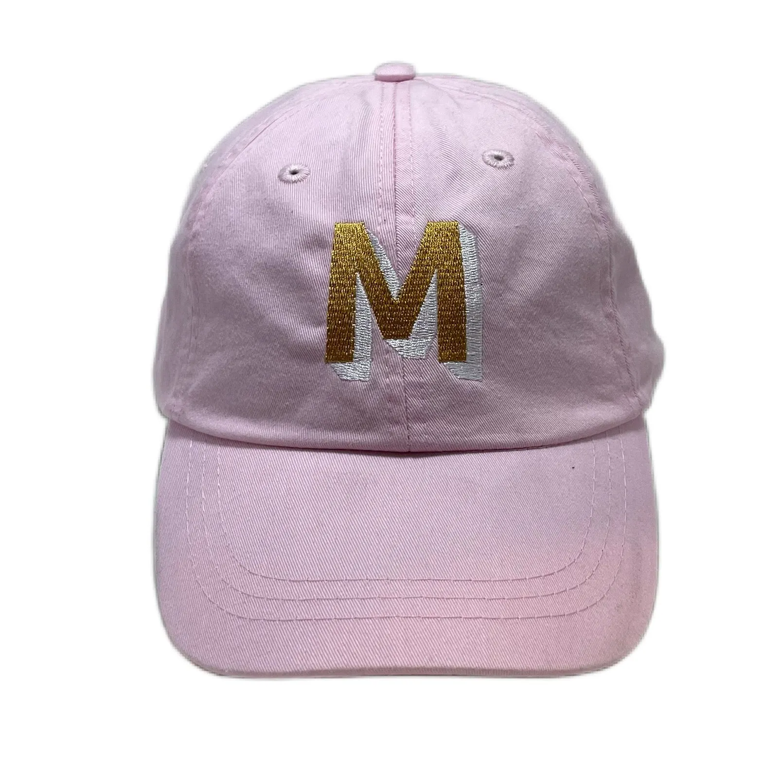 Navy Dad Hat - Rose & Gold Shadow Block Lettering