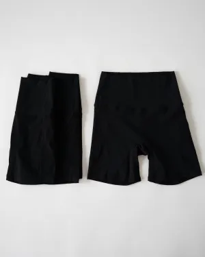 Performance Pocket Biker Shorts - Black 3 Pack