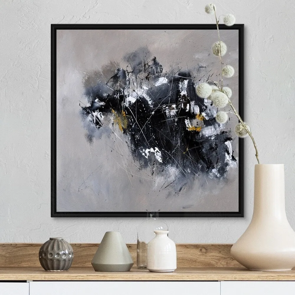 "Abstract 88417022" Black Float Frame Canvas Art