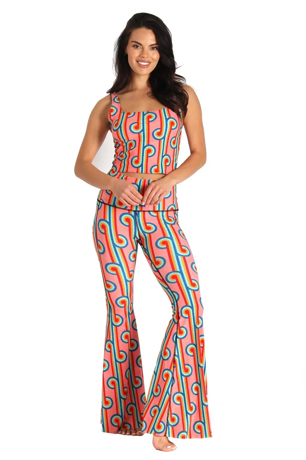 Rainbow Chaser Printed Bell Bottoms