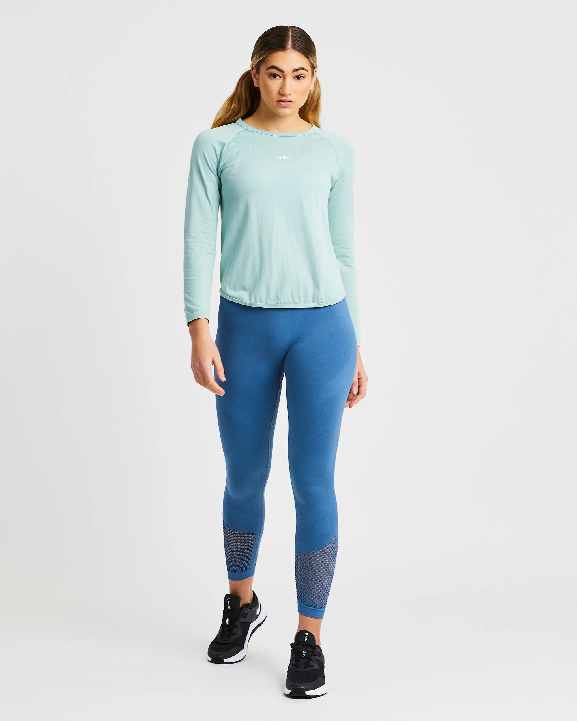 Reform Seamless Long Sleeve T Shirt - Sage Green