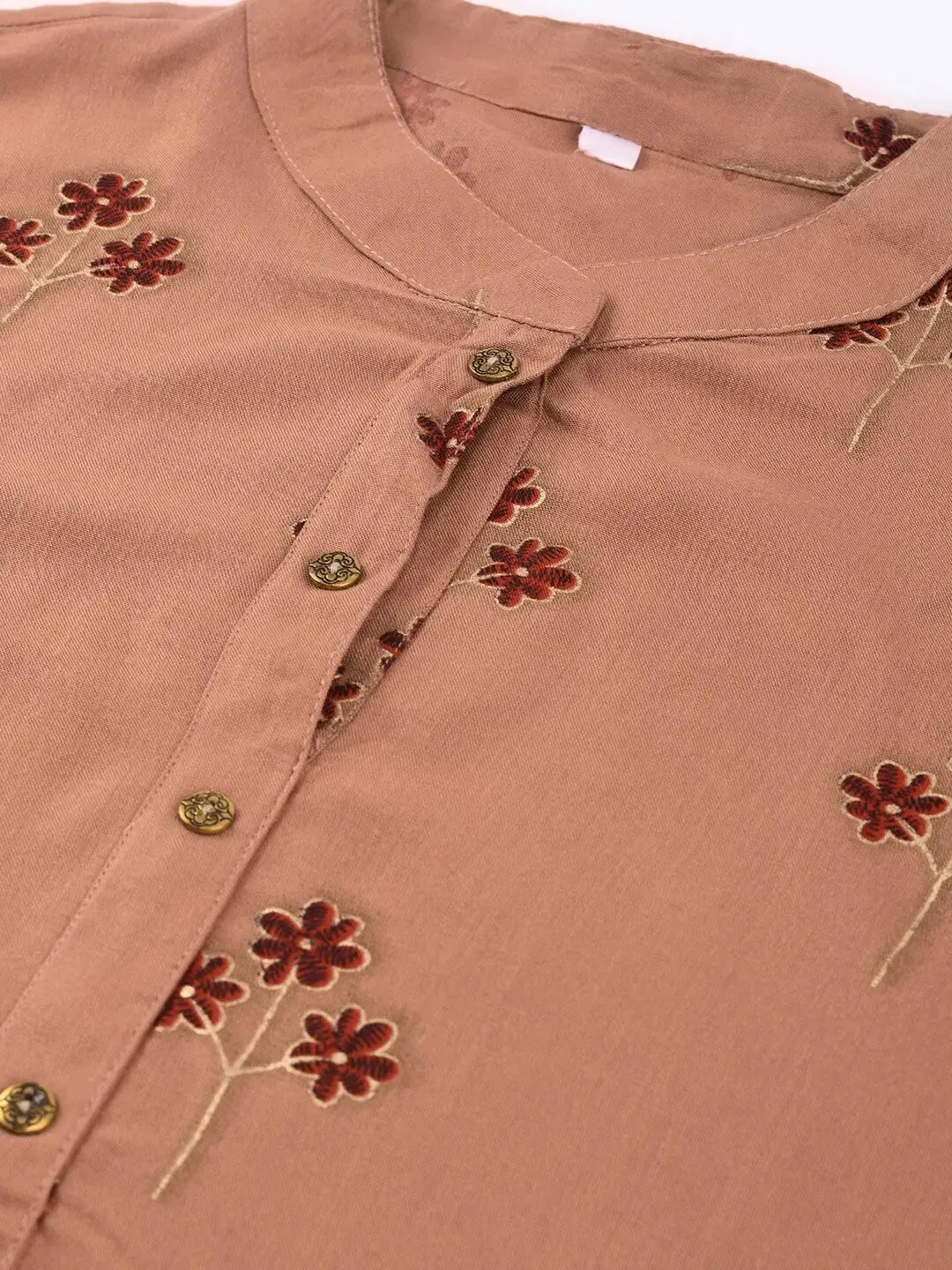 Rust Printed Kurta