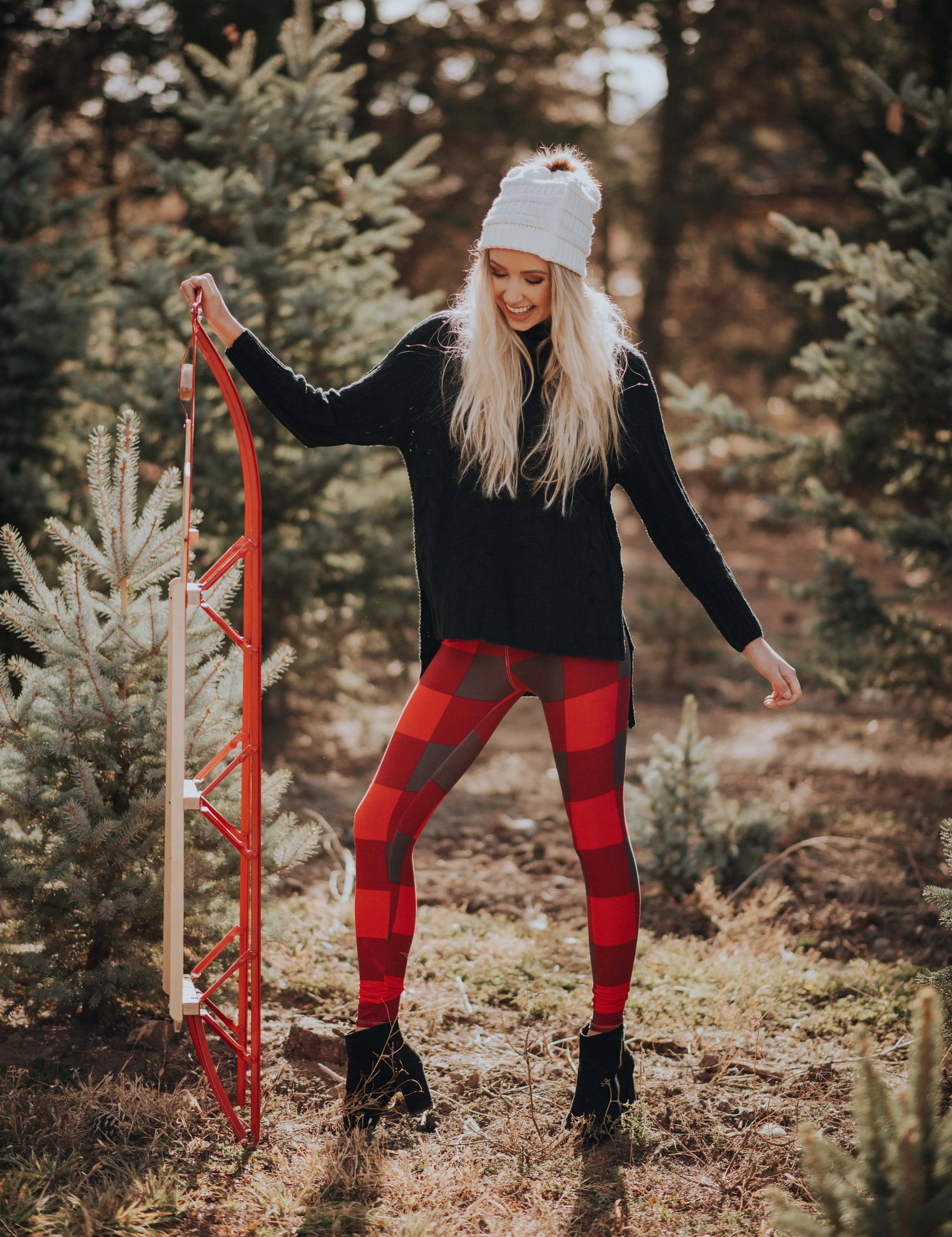 SA Exclusive Red Blockin' Around Leggings