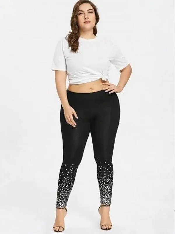 Star Printed Elastic Leggings