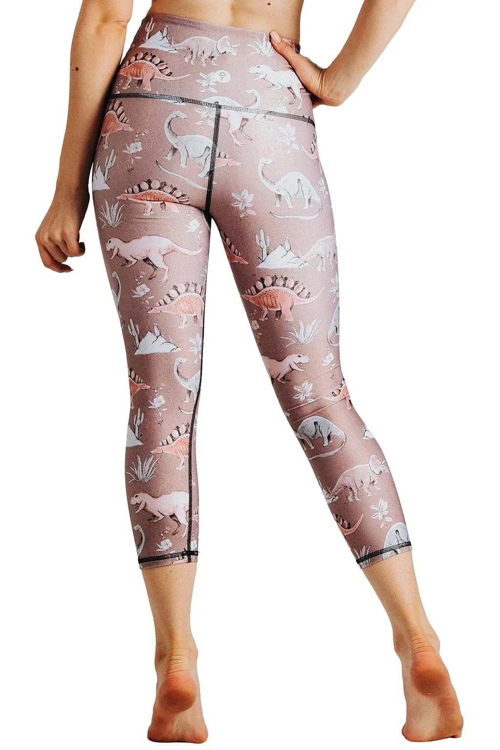 Stokasaurus Printed Yoga Crops