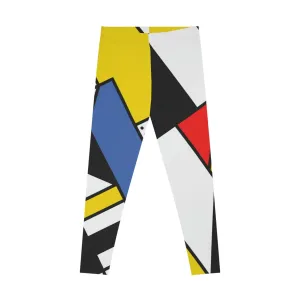 Stretchy Leggings (AOP) Mondrian design (shipping from US)