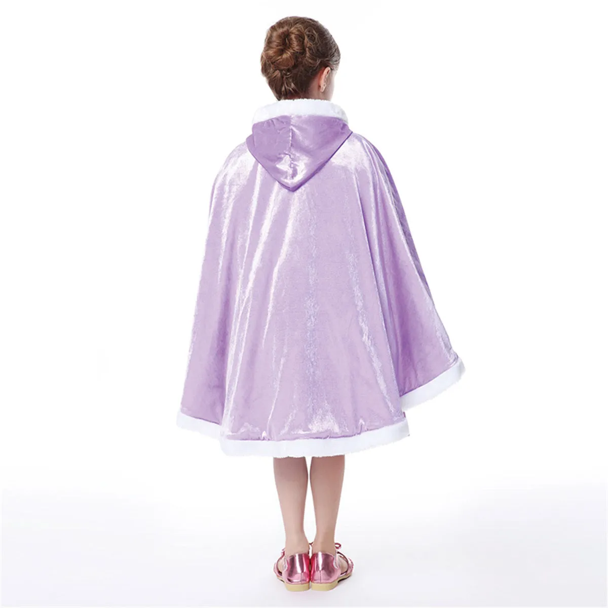 Tangled Cape Cloak Soft Velvet Fur Hooded