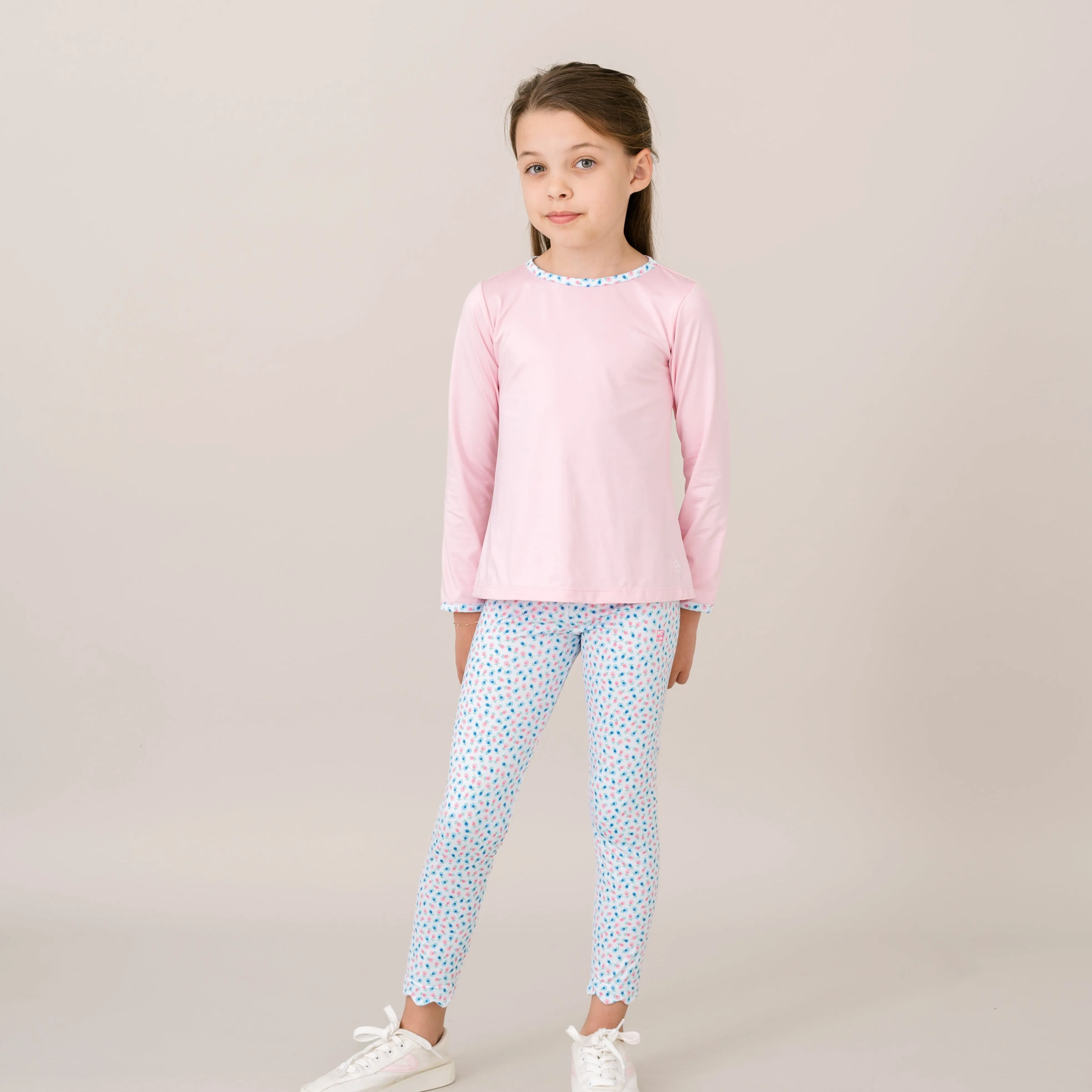 Taylor T Long Sleeve- Cotton Candy Pink, Kindness Blooms Floral